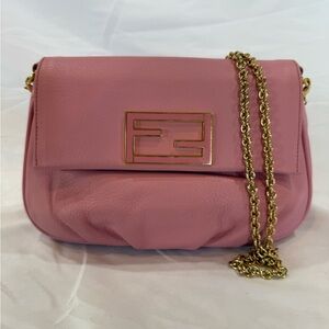 Pastel Pink Fendi Flap Mamma Baguette